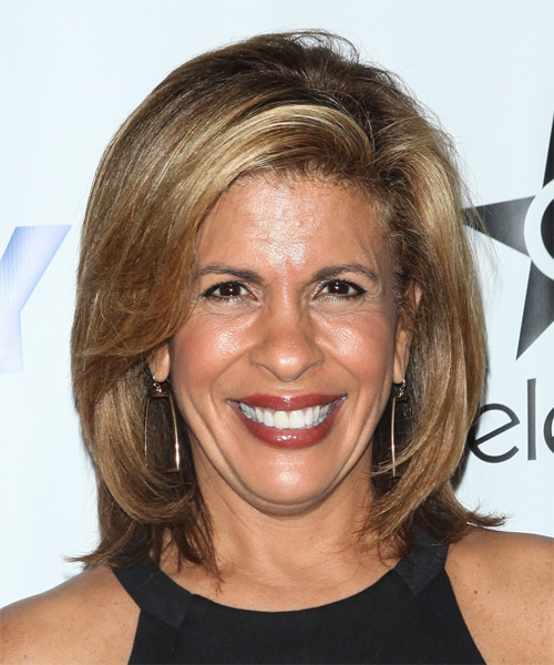 Hoda Kotb Medium Straight Casual Hairstyle - Light Brunette Hair Color