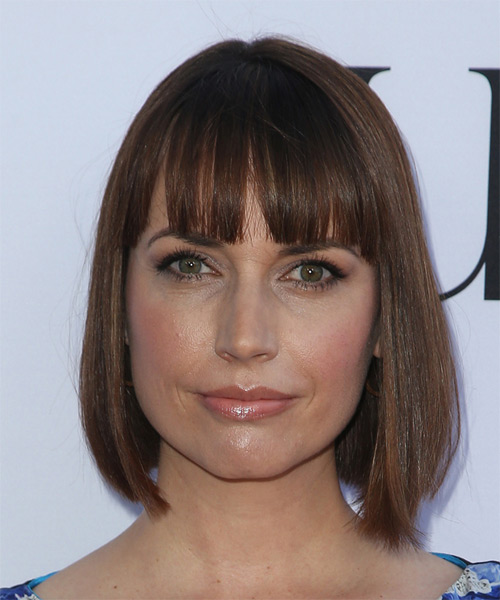 Julie <b>Ann Emery</b> Medium Straight Bob Hairstyle - Medium Brunette - Julie-Ann-Emery