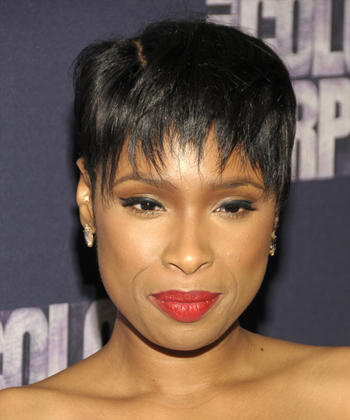 Jennifer Hudson Short Straight Casual Pixie Hairstyle - Black Hair Color