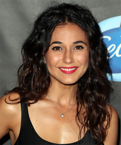 Emmanuelle Chriqui  - 2024 Black hair & Bun hair style.
