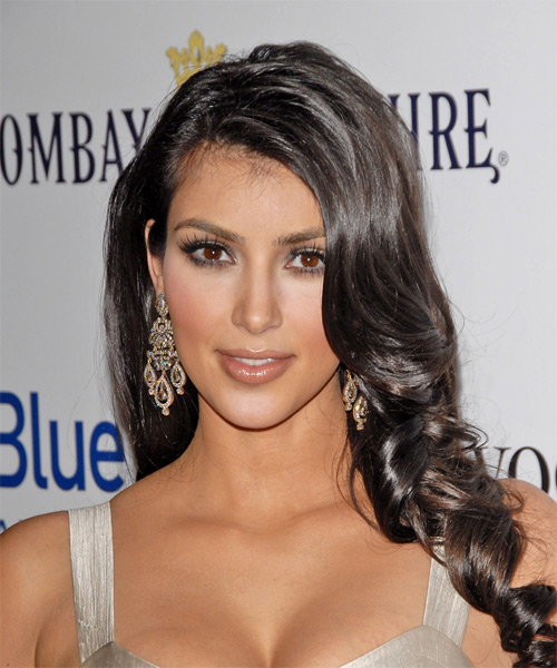 Kim Kardashian Long Wavy Formal Hairstyle