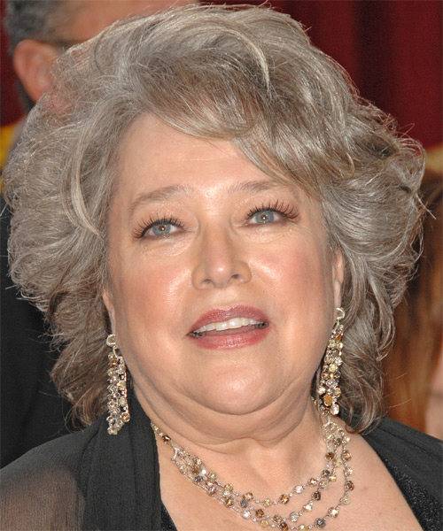 Kathy Bates  - 2024 Grey hair & bob hair style.
