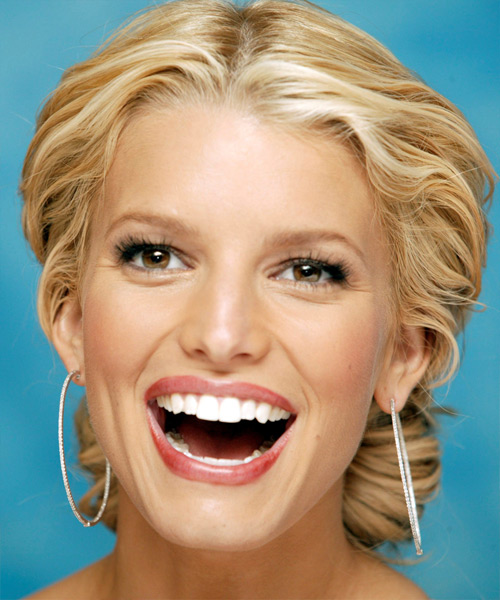 Updo Long Curly Formal hairstyle: Jessica Simpson | TheHairStyler.com