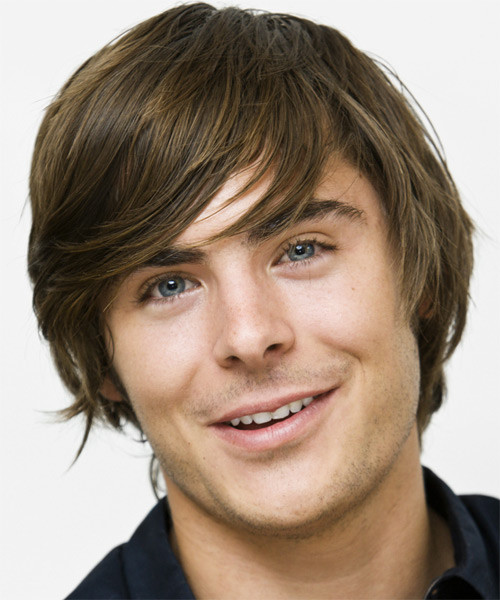 Zac Efron Medium Straight Hairstyle (Ash)