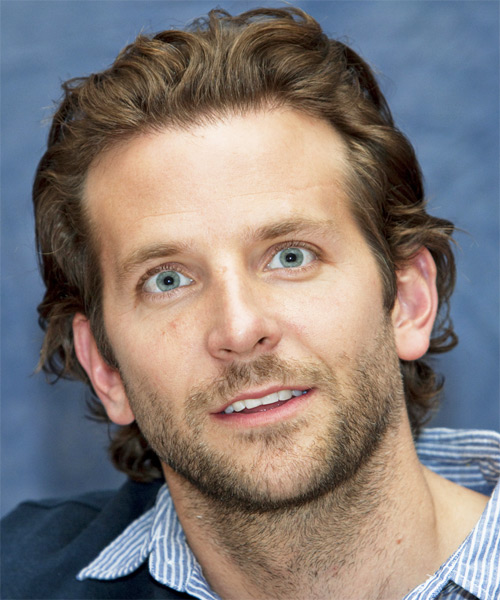 Bradley Cooper Short Wavy Casual Hairstyle - Light Brunette ...