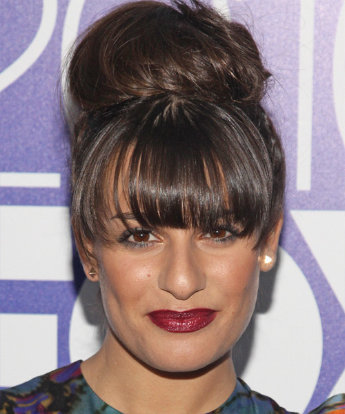 lea michele hair updo. Lea Michele Hairstyle