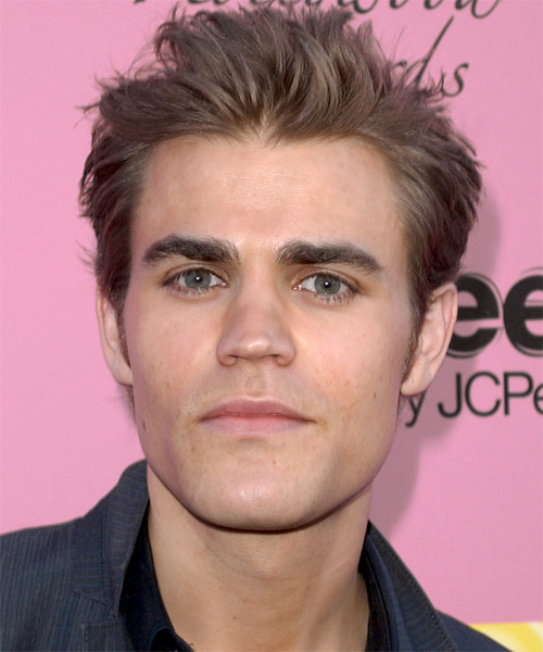 Paul Wesley Short Straight Hairstyle - Medium Brunette (Chestnut)