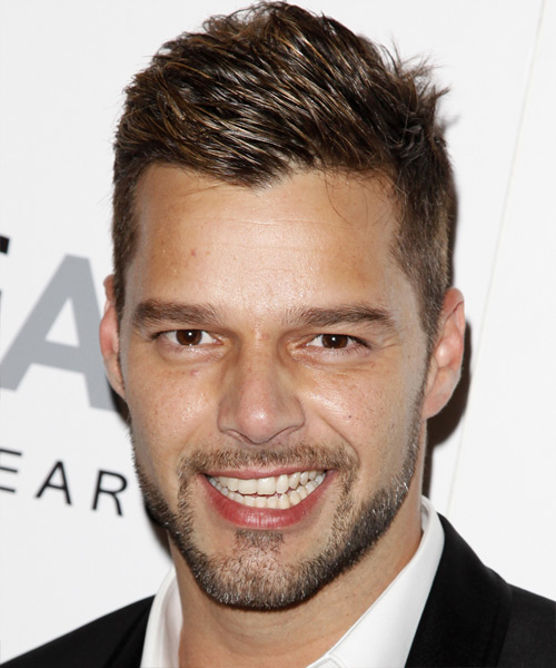 Ricky Martin Short Straight Casual Hairstyle - Dark Brunette ...