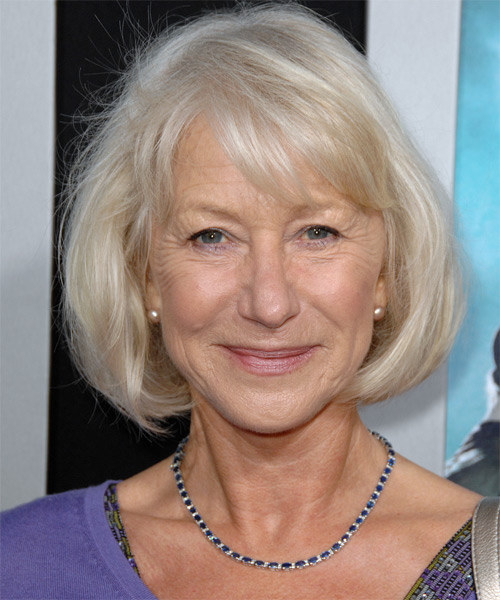 Helen Mirren Medium Straight Casual Hairstyle