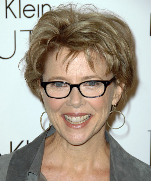 Annette Bening Short Straight Casual Hairstyle - Blonde Hair Color