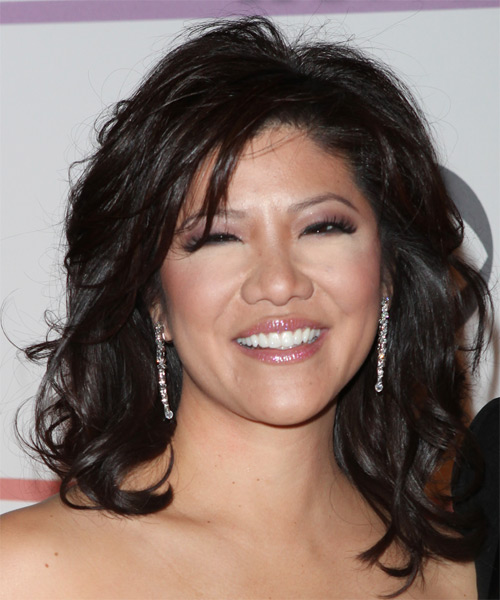 Here, Julie goes for a softer look by growing her layers out to a more uniform length and adding some soft curls. This look can be achieved by asking your ... - Julie-Chen