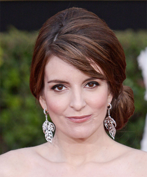 Tina Fey Updo - Curly Casual Hairstyle - Medium Brunette ...