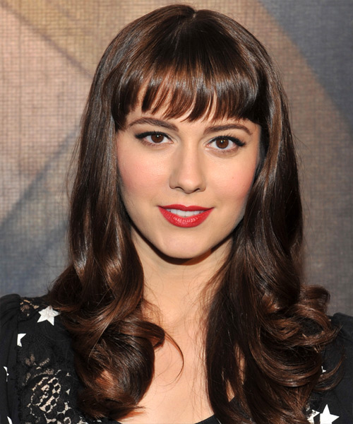 Mary Elizabeth Winstead Long Wavy Hairstyle - Dark Brunette (Mocha) - Mary-Elizabeth-Winstead