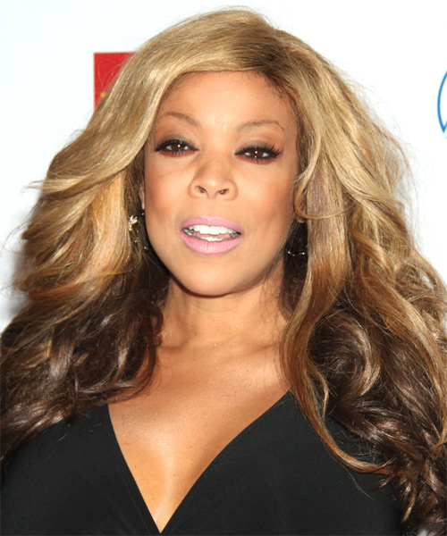 Wendy Williams Long Wavy Casual Hairstyle - Medium Brunette (Golden ...