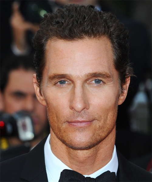 Matthew McConaughey Short Curly Casual Hairstyle - Brunette Hair Color