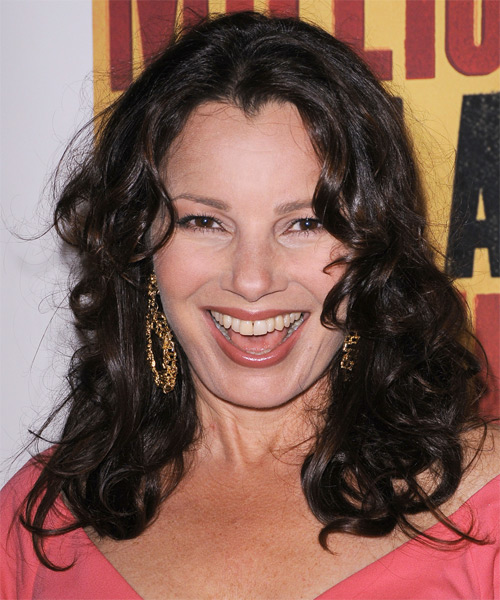 Fran Drescher Long Curly Hairstyle - Black - Fran-Drescher