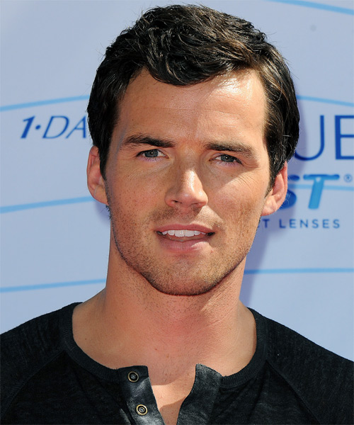 <b>Ian Harding</b> Short Straight Hairstyle - Black - Ian-Harding