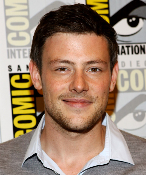 Corey Monteith Short Straight Hairstyle - Dark Brunette - Cory-Monteith