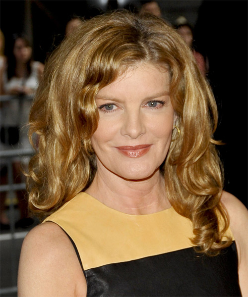 Rene Russo Long Wavy Casual Hairstyle - Dark Golden Blonde Hair Color