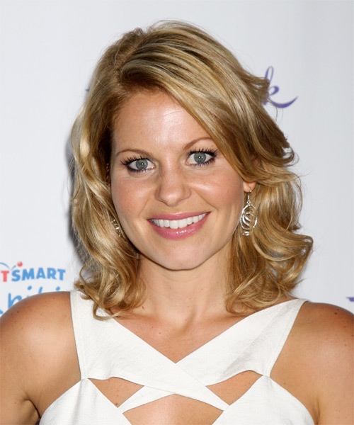 Candace Cameron Bure Medium Wavy Casual Hairstyle - Dark Golden Blonde