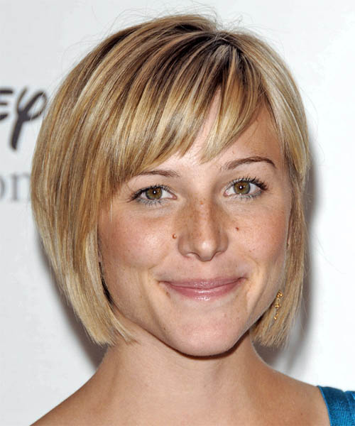 An a-line bob is a women's hairstyle that resembles the capital letter A, 