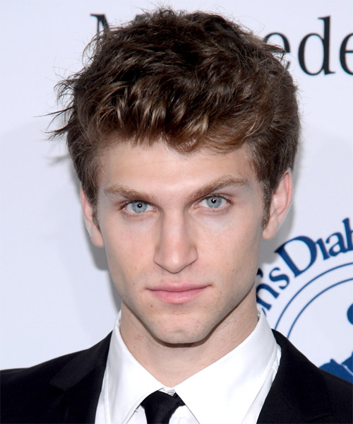 Keegan Allen Short Straight Hairstyle - Medium Brunette (Chestnut) - Keegan-Allen