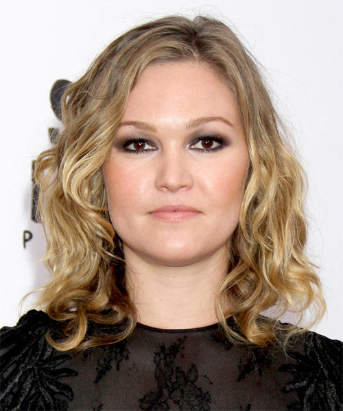 Julia Stiles Medium Wavy Casual Hairstyle - Blonde Hair Color with