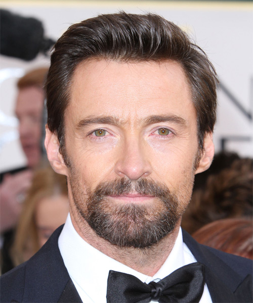 Hugh Jackman Short Straight Formal Hairstyle - Medium Brunette ...