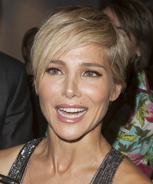 Elsa Pataky Short Straight Casual Hairstyle - Blonde Hair Color with