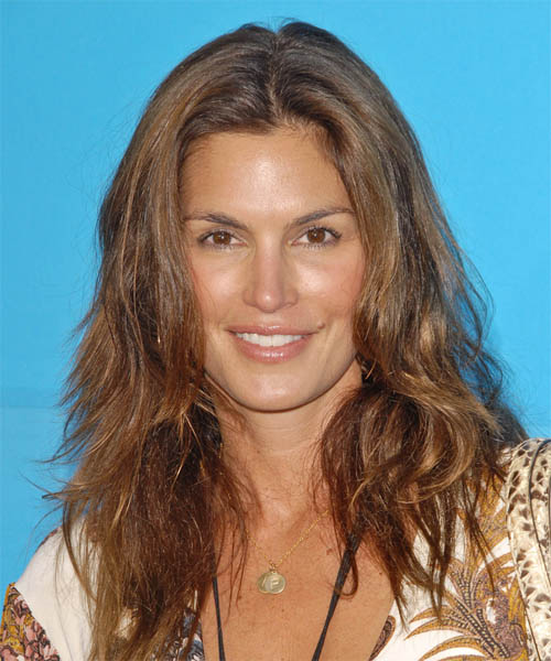 Cindy Crawford Long Wavy Casual Hairstyle | TheHairStyler.com