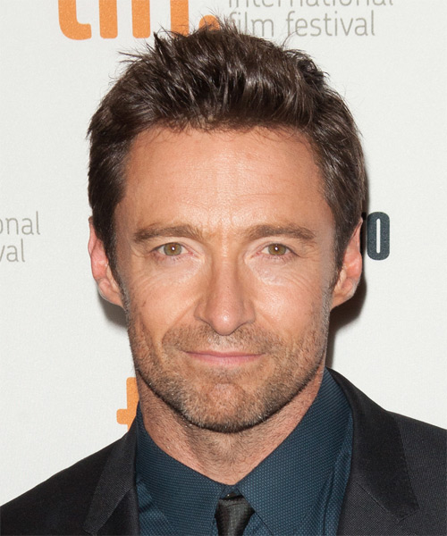 Hugh Jackman Short Straight Casual Hairstyle (Chocolate ...