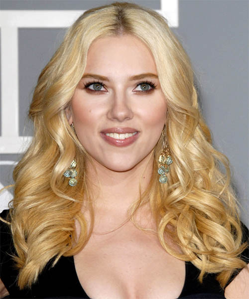 Scarlett Johansson Long Wavy Formal Hairstyle