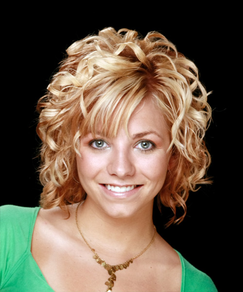 down curly hairstyles. Formal Medium Curly Hairstyle