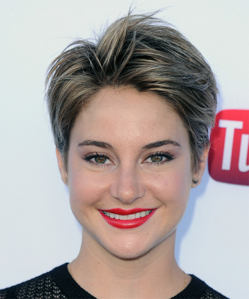 Shailene Woodley Short Straight Casual Hairstyle - Dark Blonde (Ash ...