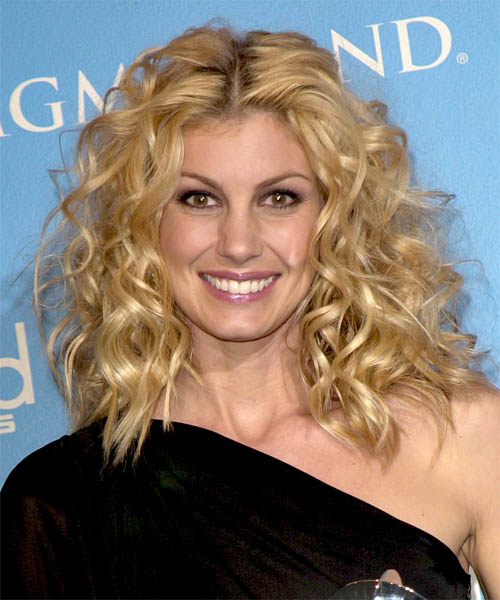 Faith Hill Long Curly Formal Hairstyle