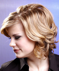 Formal Medium Wavy Hairstyle - click to view hairstyle information