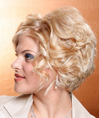 Formal Medium Wavy Hairstyle - click to view hairstyle information