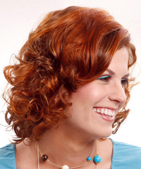 Formal Medium Curly Hairstyle - click to view hairstyle information