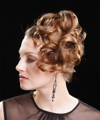 Formal Updo Long Curly Hairstyle - click to view hairstyle information