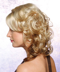 Formal Updo Long Curly Hairstyle - click to view hairstyle information