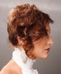 Formal Updo Medium Curly Hairstyle - click to view hairstyle information