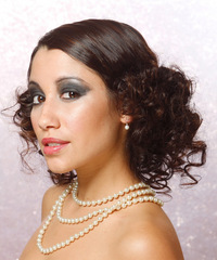 Formal Updo Long Curly Hairstyle - click to view hairstyle information