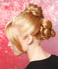 Formal Updo Long Curly Hairstyle - click to view hairstyle information