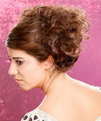 Casual Updo Long Curly Hairstyle - click to view hairstyle information