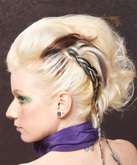 Formal Updo Long Curly Hairstyle - click to view hairstyle information