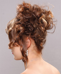 Formal Updo Long Curly Hairstyle - click to view hairstyle information
