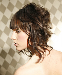 Formal Updo Long Curly Hairstyle - click to view hairstyle information