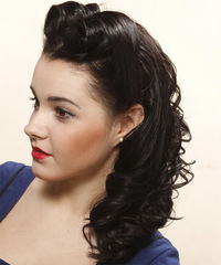 Formal Updo Long Curly Hairstyle - click to view hairstyle information