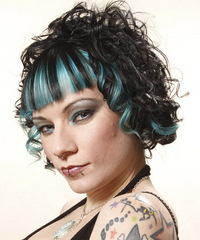 Alternative Medium Curly Hairstyle - click to view hairstyle information