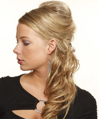 Formal Updo Long Curly Hairstyle - click to view hairstyle information